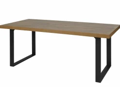 Tafel Samuel 200x95cm - decor - denver eik & zwart- Keukentafels|Eettafels