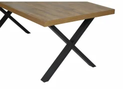 Keukentafels|Eettafels|Tafel Samuel 200x95cm - decor - denver eik & zwart