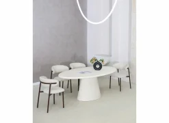 Tafel TF2402 200x110cm - cementex - wit- Eettafels