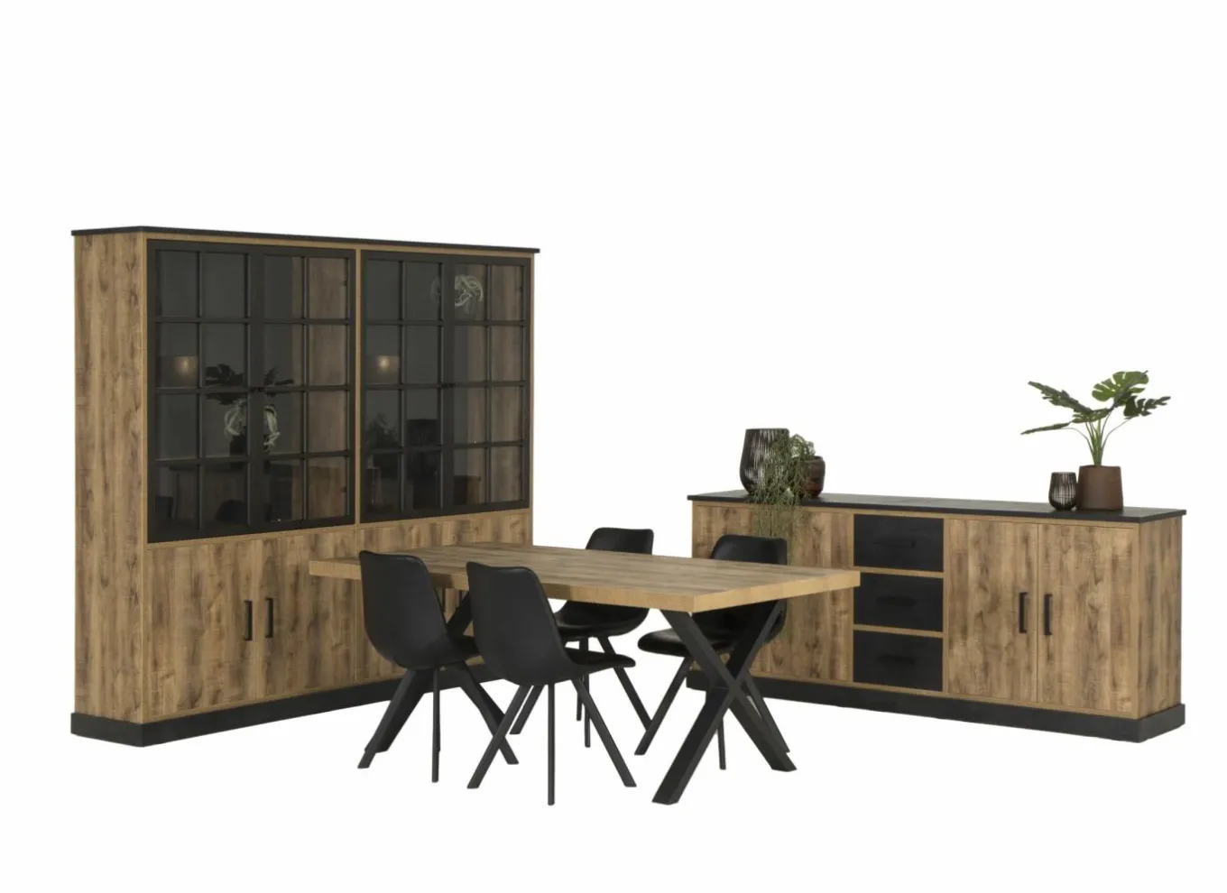 Keukentafels|Eettafels|Tafel 230x100cm - decor - bruin
