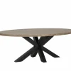 Tafel 260x130cm - decor - old teak & matt black- Eettafels