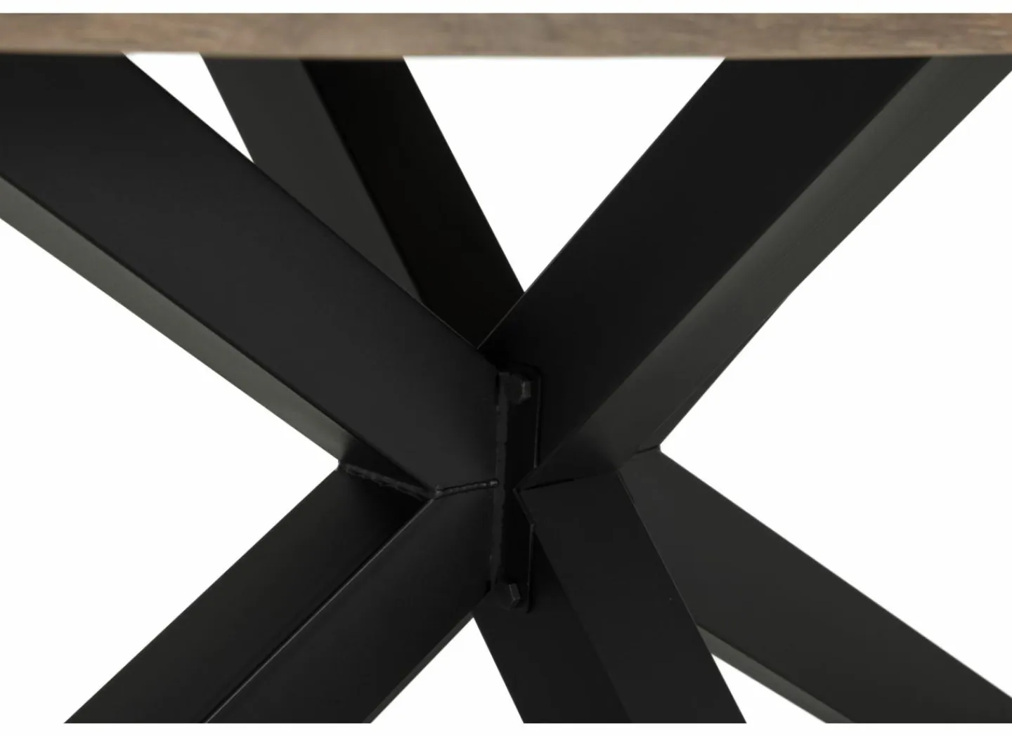Tafel 260x130cm - decor - old teak & matt black- Eettafels