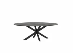 Keukentafels|Eettafels|Tafel 200x100cm - eik massief - oak black sky