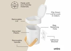 Tafelafvalemmer Bellwood Compost 4L - kunststof - wit- Tafelafvalemmers|Tafelafvalemmers