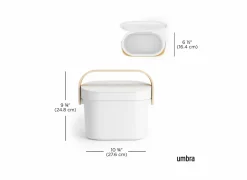 Tafelafvalemmer Bellwood Compost 4L - kunststof - wit- Tafelafvalemmers|Tafelafvalemmers