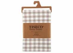 Tiseco Tafellakens|Tafelkleed Gingham 150x300cm - katoen - taupe