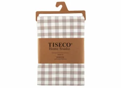 Tiseco Tafelkleed Gingham 150x250cm - katoen - taupe- Tafellakens