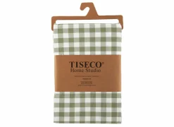 Tiseco Tafellakens|Tafelkleed Gingham 150x250cm - katoen - olijfgroen