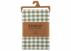 Tiseco Tafelkleed Gingham 150x300cm - katoen - olijfgroen- Tafellakens