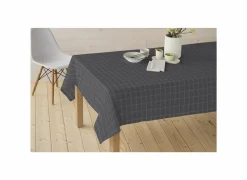Tafelkleed Nap D'Eco 180x180cm - polyester & katoen - grijs- Tafellakens