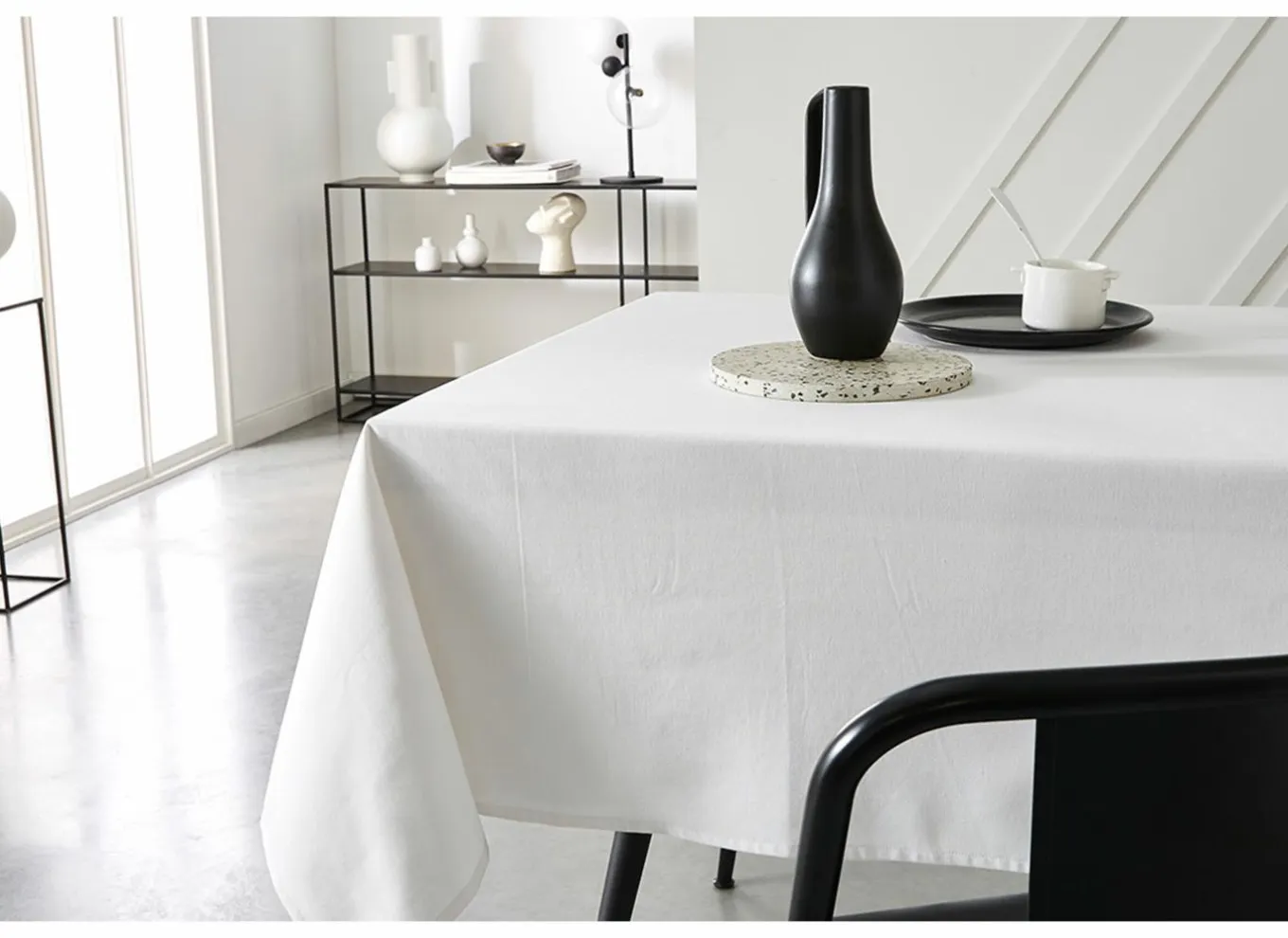 Lattoflex Tafellakens|Tafelkleed Teflon 150x300cm - katoen - wit