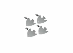 Tafelklemmen|Tafellakengewichten Sterren/Vissen zilver, set van 4