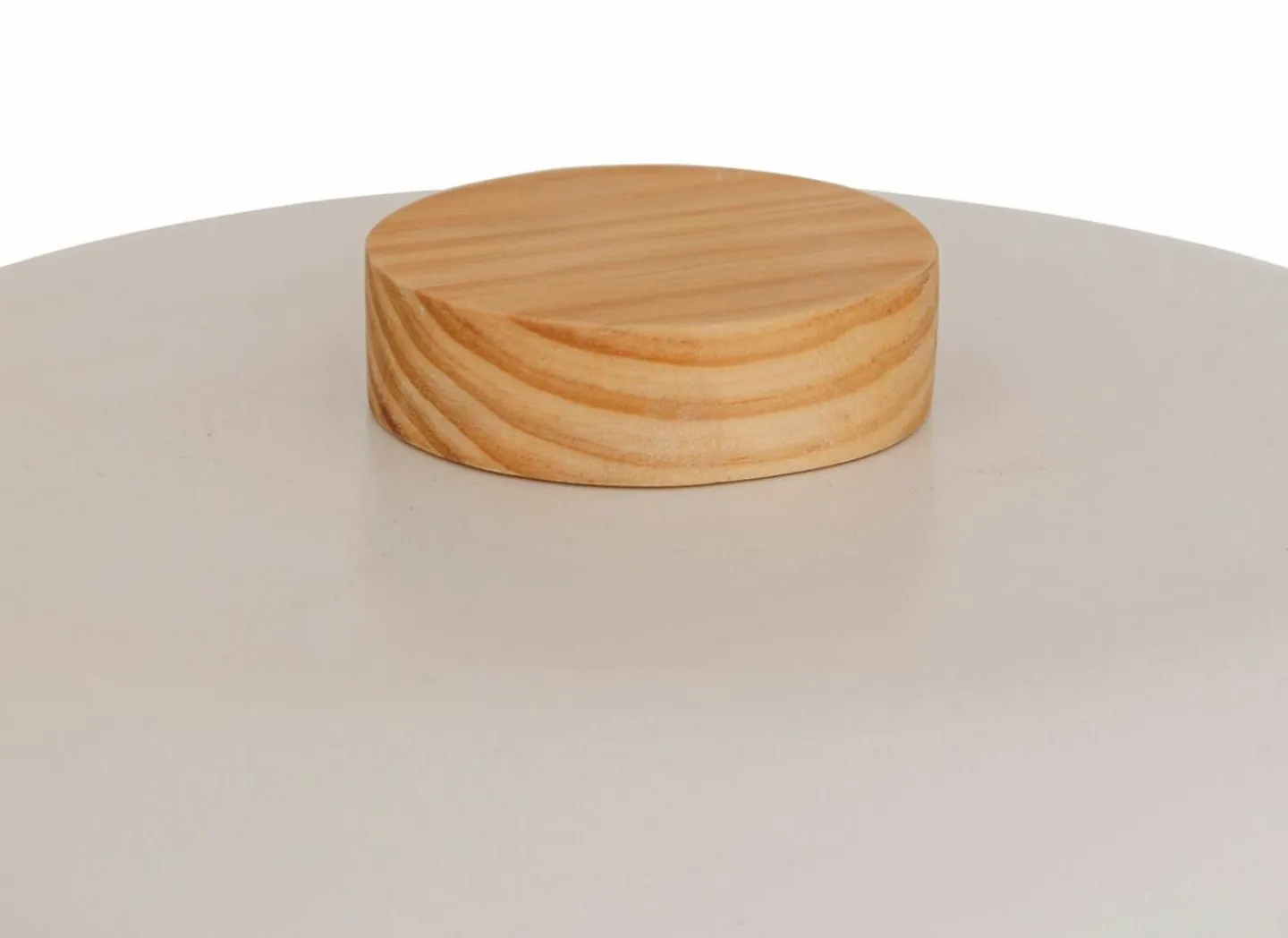 Tafellamp Champignon Pola H35cm E27 - hevea & staal - wit & naturel- Tafellampen