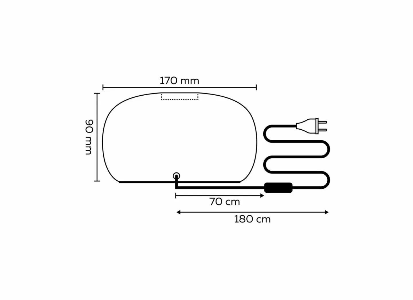 Tafellamp E27 H9cm- Nachtlampjes|Nachtlampjes