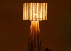 Tafellamp E27 H69cm - papier - wit & naturel- Tafellampen