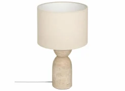 Tafellampen|Tafellamp Erin H47,5cm E27 - travertijn - beige