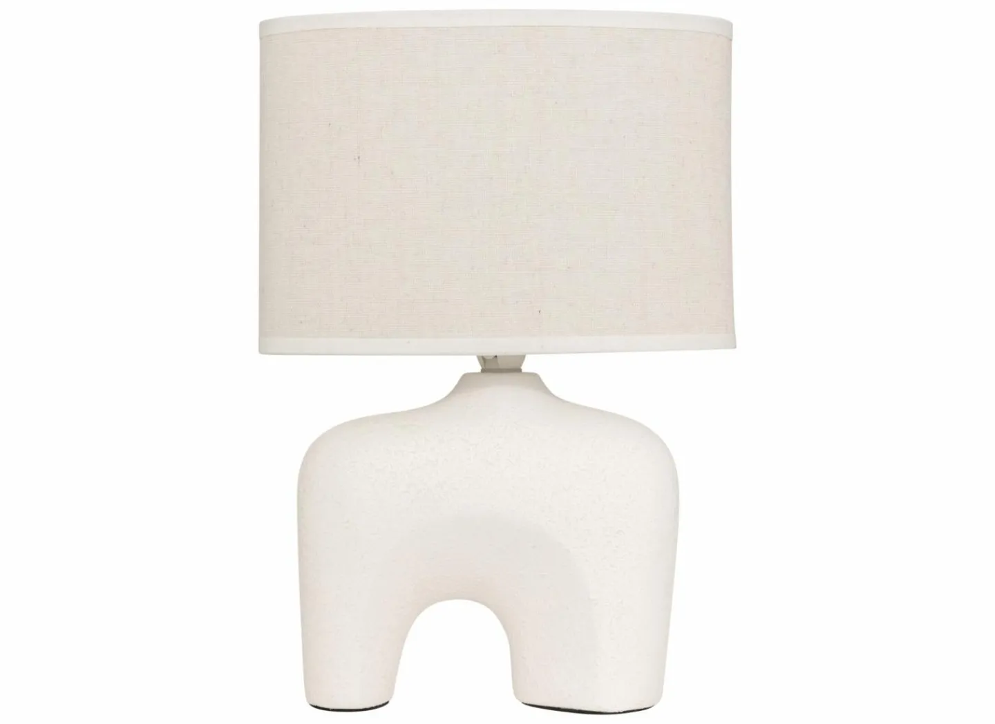 Tafellamp Gaby H31,5cm E14 - stoneware - wit- Tafellampen