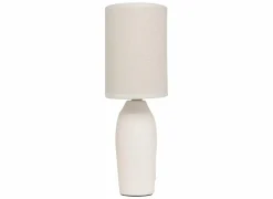 Tafellamp Gaby H31,5cm E14 - stoneware - wit- Tafellampen