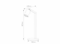 Tafellampen|Tafellamp GU10 H42,7cm - aluminium - wit