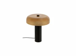 Tafellampen|Tafellamp Jody E27 H27cm - glas & metaal - amber