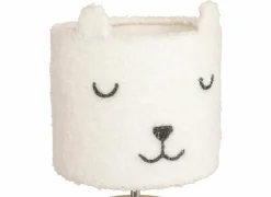 Tafellamp Kids Toxey Ø15xH23cm - bouclé - wit- Kinderbureaulampen|Tafellampen