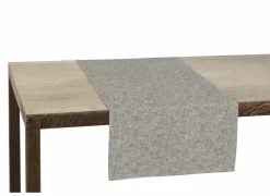 Tafelloper Prasel 45x138cm - polyester & katoen - zwart- Tafellopers