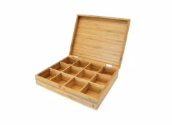 Thee-Accessoires|Theedoos 28x23x6,8cm - bamboe - naturel