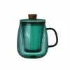 Koffietassen|Koffietassen|Theeglas 60cl - glas - forest green