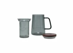 Salt & Pepper Theeglas Luma 63cl - glas - grijs & naturel- Theepotten|Koffietassen