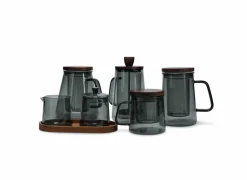 Salt & Pepper Theeglas Luma 63cl - glas - grijs & naturel- Theepotten|Koffietassen