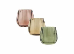 Kaars & Houder|Theelichthouder Belia H7,5cm - glas - multicolor