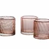 Kaars & Houder|Theelichthouder Cassis Ø7x7cm - glas - roze