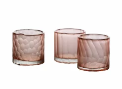 Kaars & Houder|Theelichthouder Cassis Ø7x7cm - glas - roze