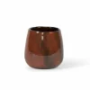 Kaars & Houder|Theelichthouder H14cm - glas - rood & zwart