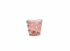 Kaars & Houder|Theelichthouder Malea H9cm - glas - roze