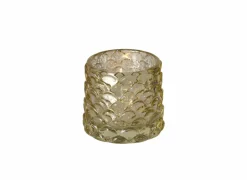 Kaars & Houder|Theelichthouder Sabena H7cm goud