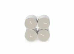 Spaas Kaars & Houder|Theelichtjes MAXI Mindful Morning 10u grijs, 8 stuks