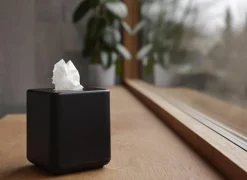 Tissuehouders|Tissuebox 13x13cm - ABS - zwart