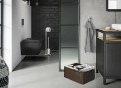 Zack Toiletbutler Carvo zilver- Wc-Rolhouders|Wc-Borstels