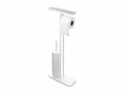 Brabantia Toiletbutler MindSet 12,50x75,50cm - kunststof & staal - mineral fresh white- Wc-Borstels