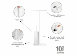 Brabantia Toiletbutler MindSet 12,50x75,50cm - kunststof & staal - mineral fresh white- Wc-Borstels