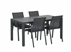 Tuinset Breeze 160x80cm met 4 tuinstoelen Party- Tuinsets