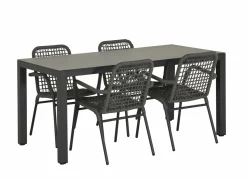 Tuinset Breeze 160x80cm met 4 tuinstoelen Hopi- Tuinsets