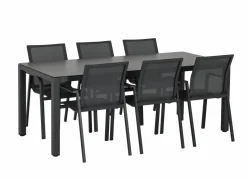 Tuinset Breeze 200x90cm met 6 tuinstoelen Party- Tuinsets