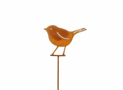 Tuinsteker Vogel H145cm - metaal - roest- Tuindecoratie