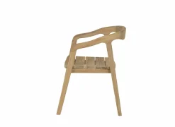 Tuinstoelen|Eetkamerstoelen|Tuinstoel Cato 52x50x80cm - teak massief - naturel