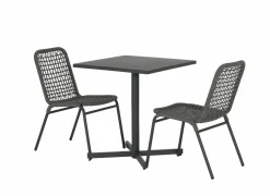 Tuinstoel Hopi 55x61x81cm - artificial rattan - antraciet- Tuinstoelen