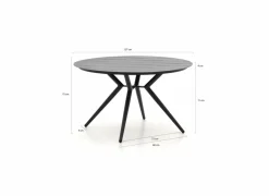 Tuintafel Shore Ø126,5x75cm aluminium antraciet- Tuintafels