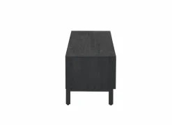 Tv-meubel Aquilano 145cm - acacia massief & decor - zwart- Tv-Meubels|Tv-Meubels