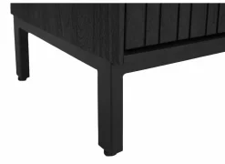 Tv-meubel Aquilano 145cm - acacia massief & decor - zwart- Tv-Meubels|Tv-Meubels